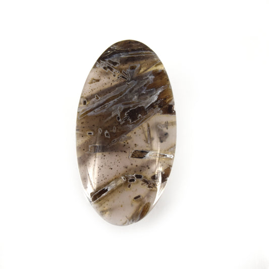 Stick Agate Cabochon | Round Flat Back Cabochon | 25mm x 47mm - 5mm Dome Height | OOAK Natural Gemstone Cabochon