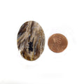 Stick Agate Cabochon | Round Flat Back Cabochon | 27mm x 39mm - 5mm Dome Height | OOAK Natural Gemstone Cabochon