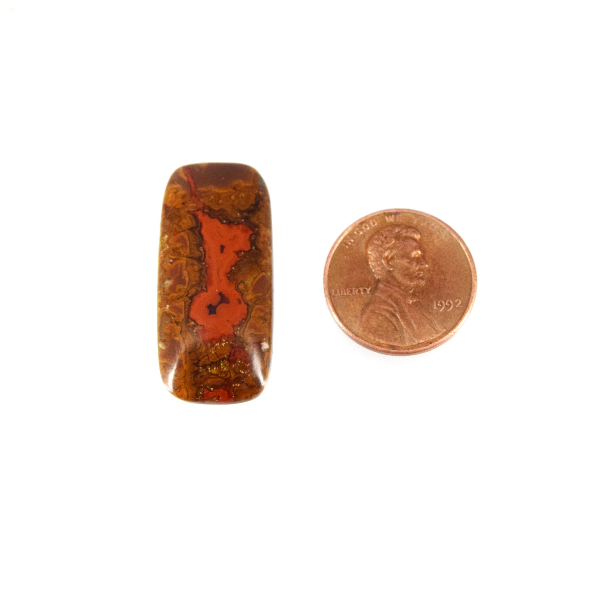 Moroccan Seam Cabochon | Rectangle Flat Back Cabochon | 15mm x 31mm - 5mm Dome Height | OOAK Natural Gemstone Cabochon