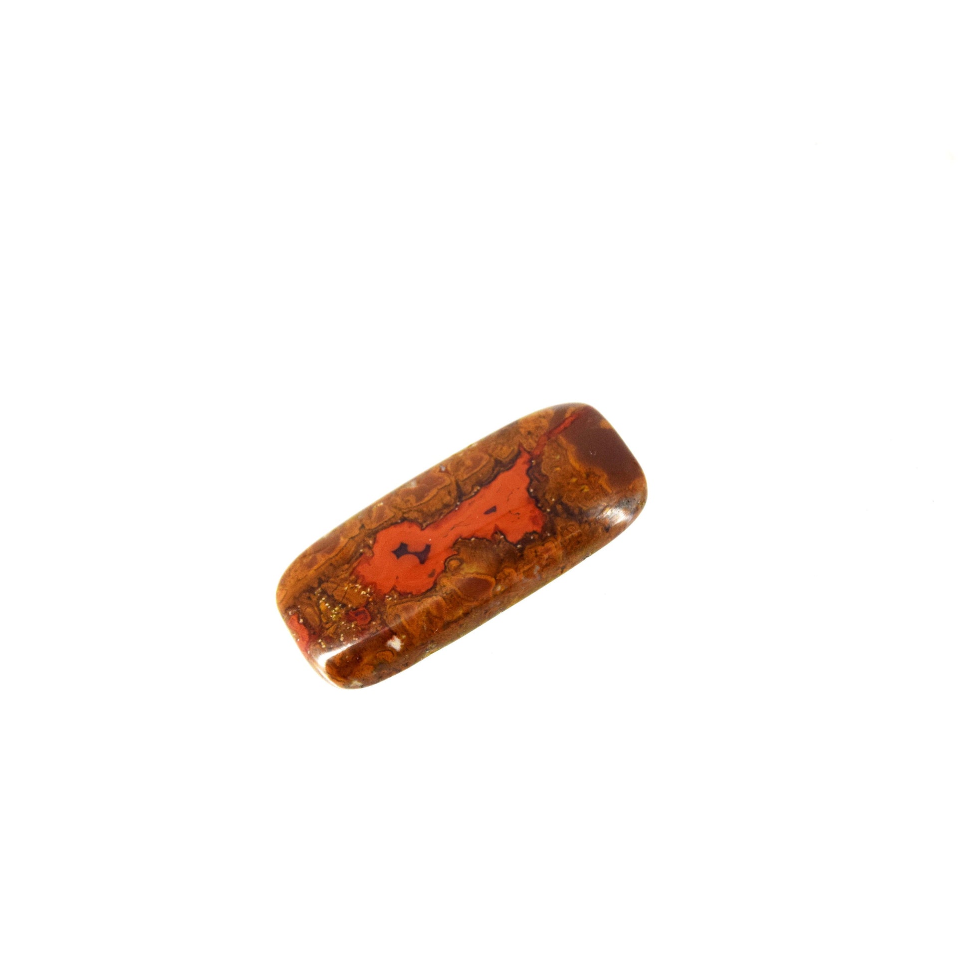 Moroccan Seam Cabochon | Rectangle Flat Back Cabochon | 15mm x 31mm - 5mm Dome Height | OOAK Natural Gemstone Cabochon