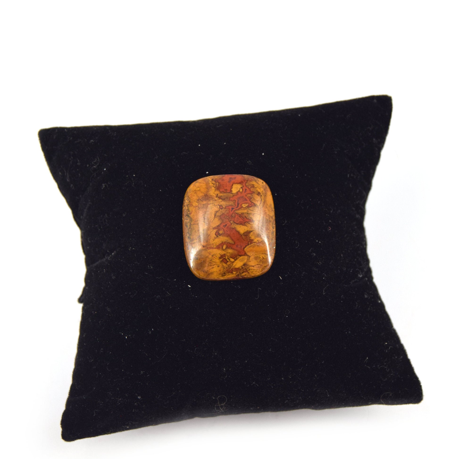 Moroccan Seam Cabochon | Rectangle Flat Back Cabochon | 21mm x 24mm - 5mm Dome Height | OOAK Natural Gemstone Cabochon