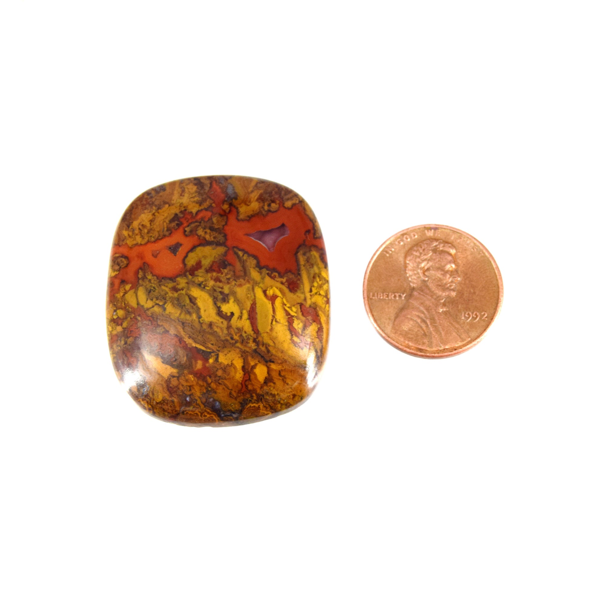 Moroccan Seam Cabochon | Rectangle Flat Back Cabochon | 30mm x 35mm - 6mm Dome Height | OOAK Natural Gemstone Cabochon