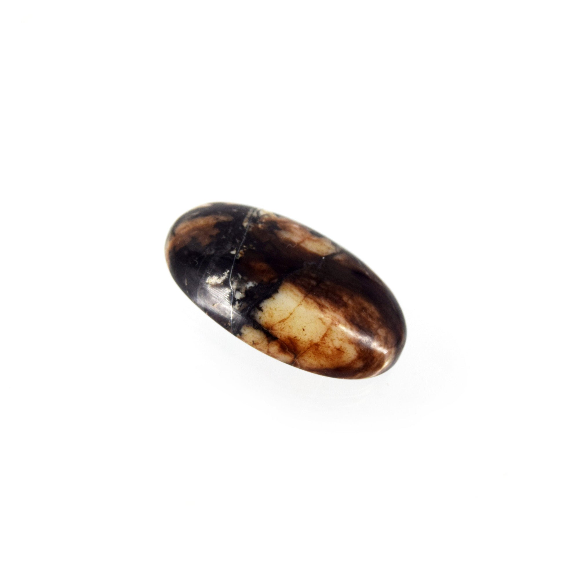Rhodonite Cabochon | Round Flat Back Cabochon | 19mm x 31mm - 7mm Dome Height | OOAK Natural Gemstone Cabochon