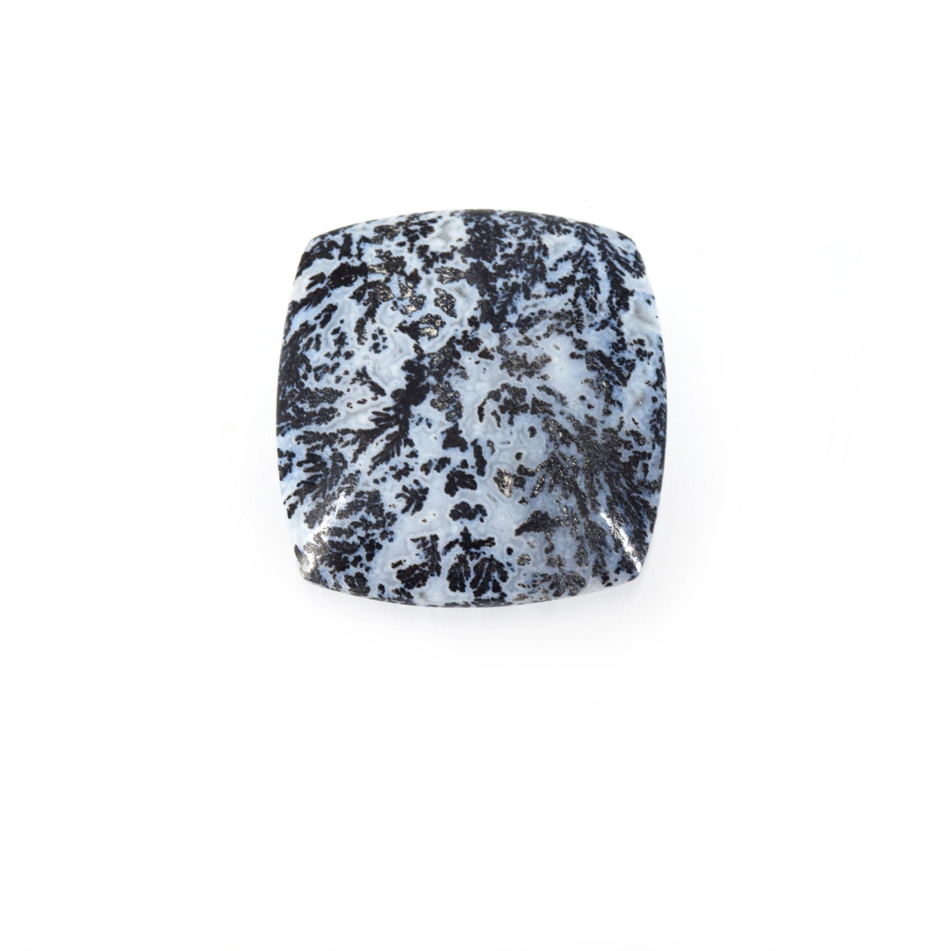 Dendritic Pyrite Cabochon | Rectangle Flat Back Cabochon | 29mm x 31mm - 6mm Dome Height | OOAK Natural Gemstone Cabochon | Loose Gemstone