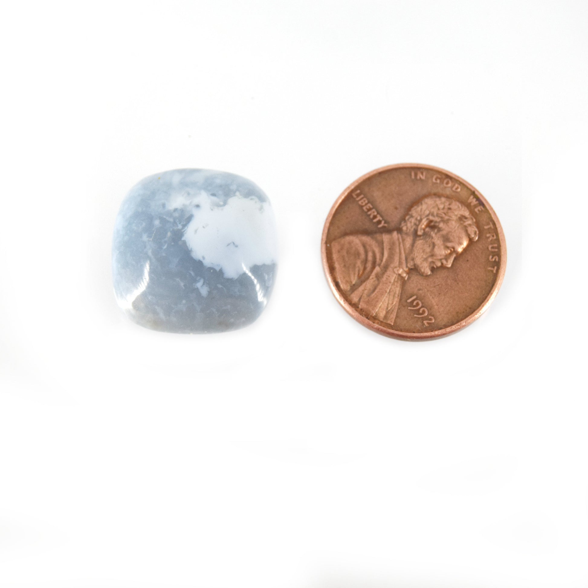 Blue Opal Cabochon | Square Shaped Flat Back Cabochon | 17mm x 17mm - 6mm Dome Height | OOAK Natural Gemstone Cabochon | Loose Gemstone