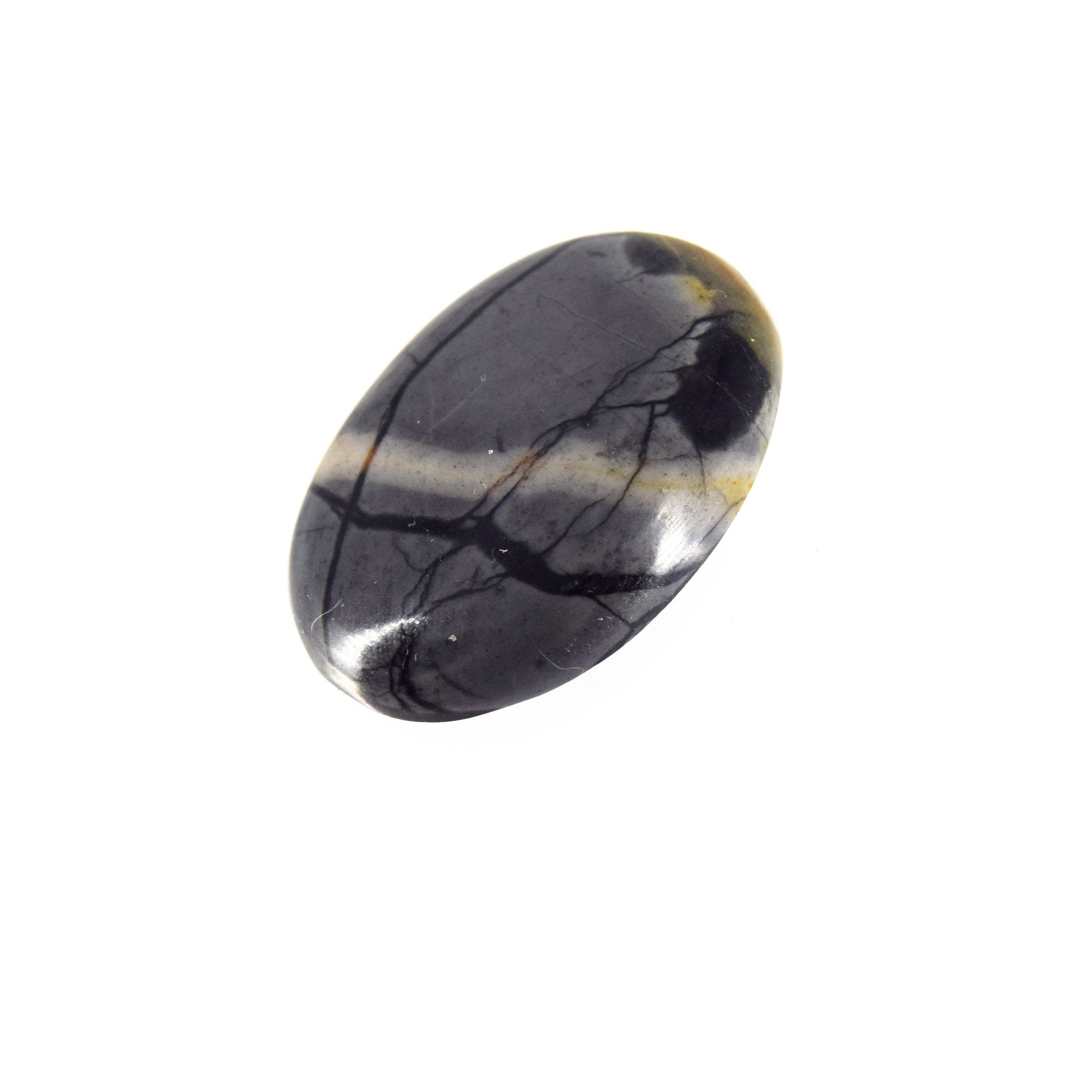 Picasso Jasper Cabochon | Round Flat Back Cabochon | 22mm x 32mm - 6mm Dome Height | OOAK Natural Gemstone Cabochon | Loose Gemstone