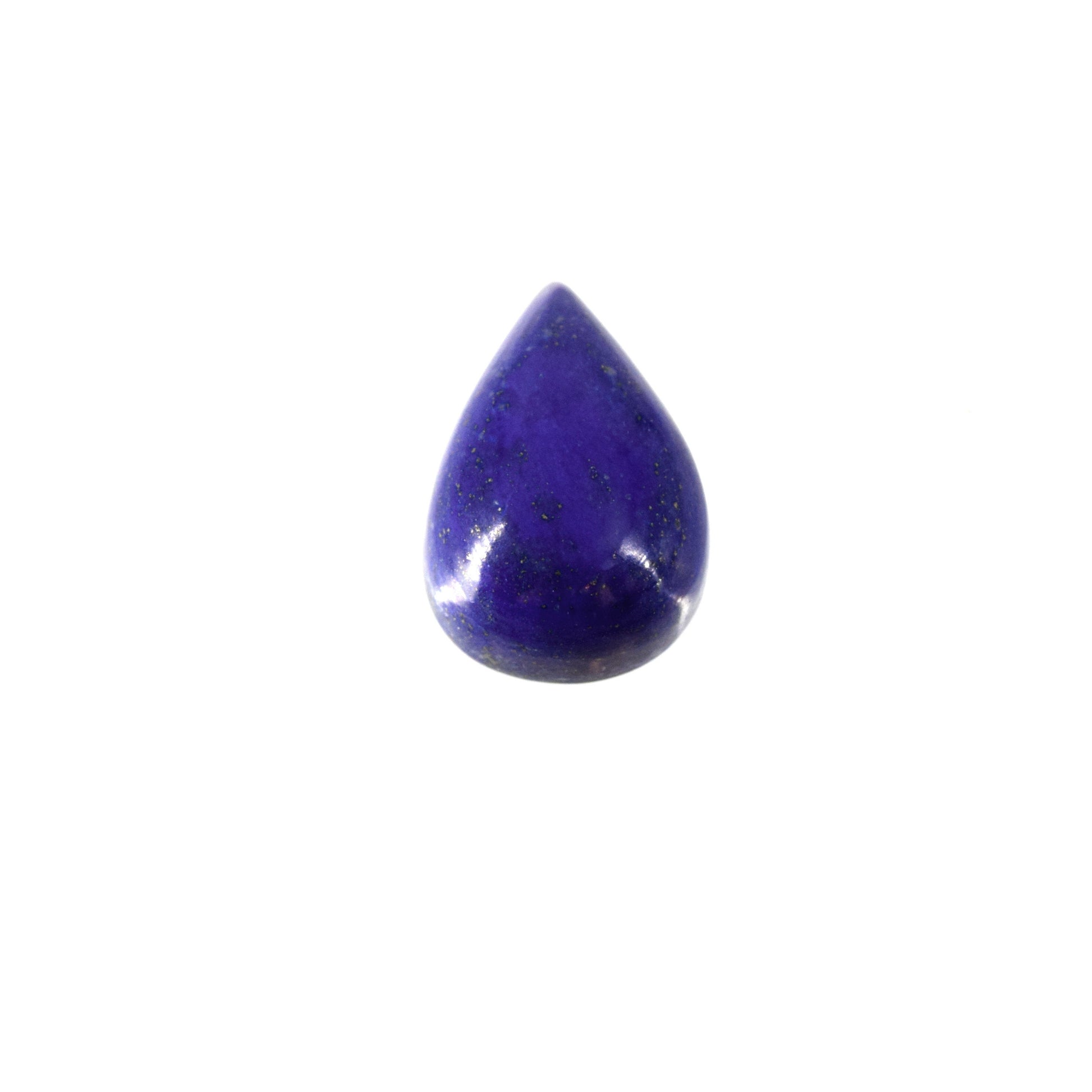 Lapis Lazuli Cabochon | Pear Shaped Flat Back Cabochon | 16mm x 24mm - 9mm Dome Height | OOAK Natural Gemstone Cabochon