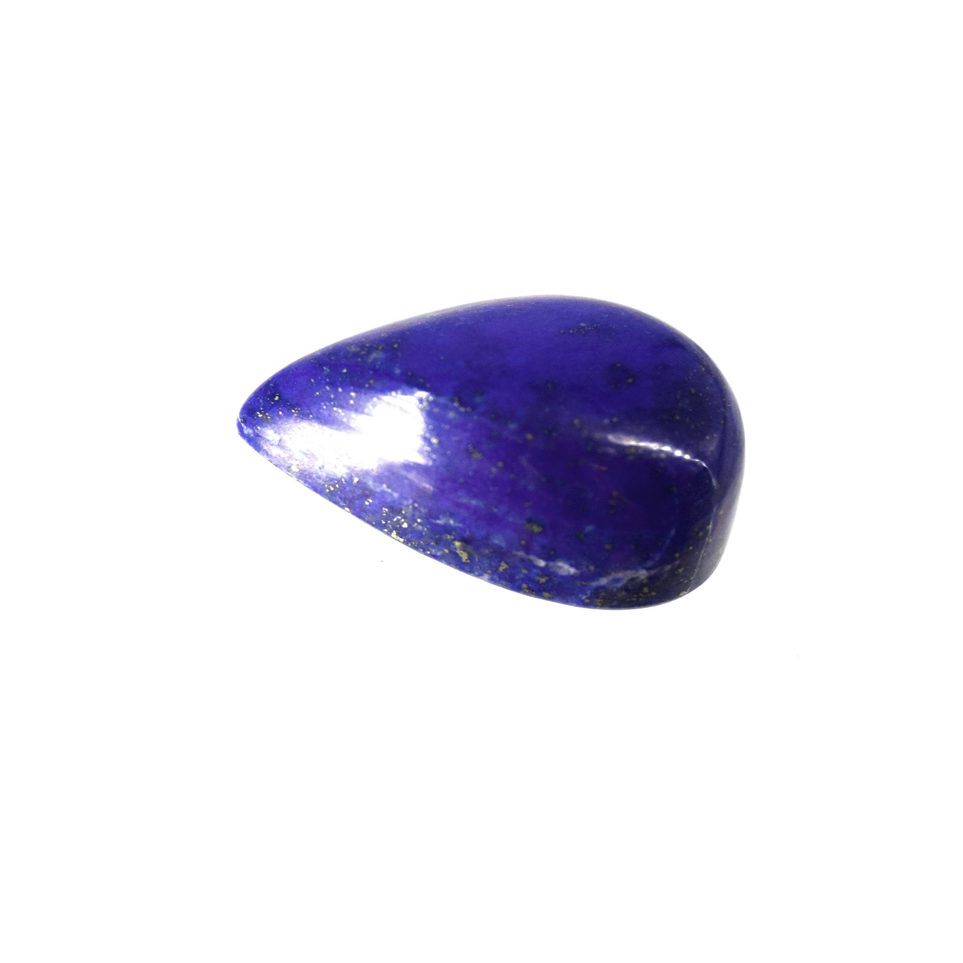 Lapis Lazuli Cabochon | Pear Shaped Flat Back Cabochon | 16mm x 24mm - 9mm Dome Height | OOAK Natural Gemstone Cabochon