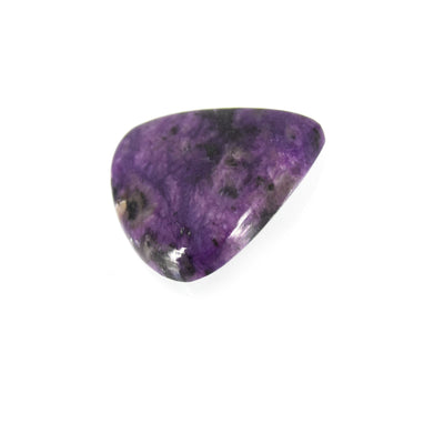 Charoite Cabochon | Teardrop Flat Back Cabochon | 33mm x 32mm - 6mm Dome Height | OOAK Natural Gemstone Cabochon