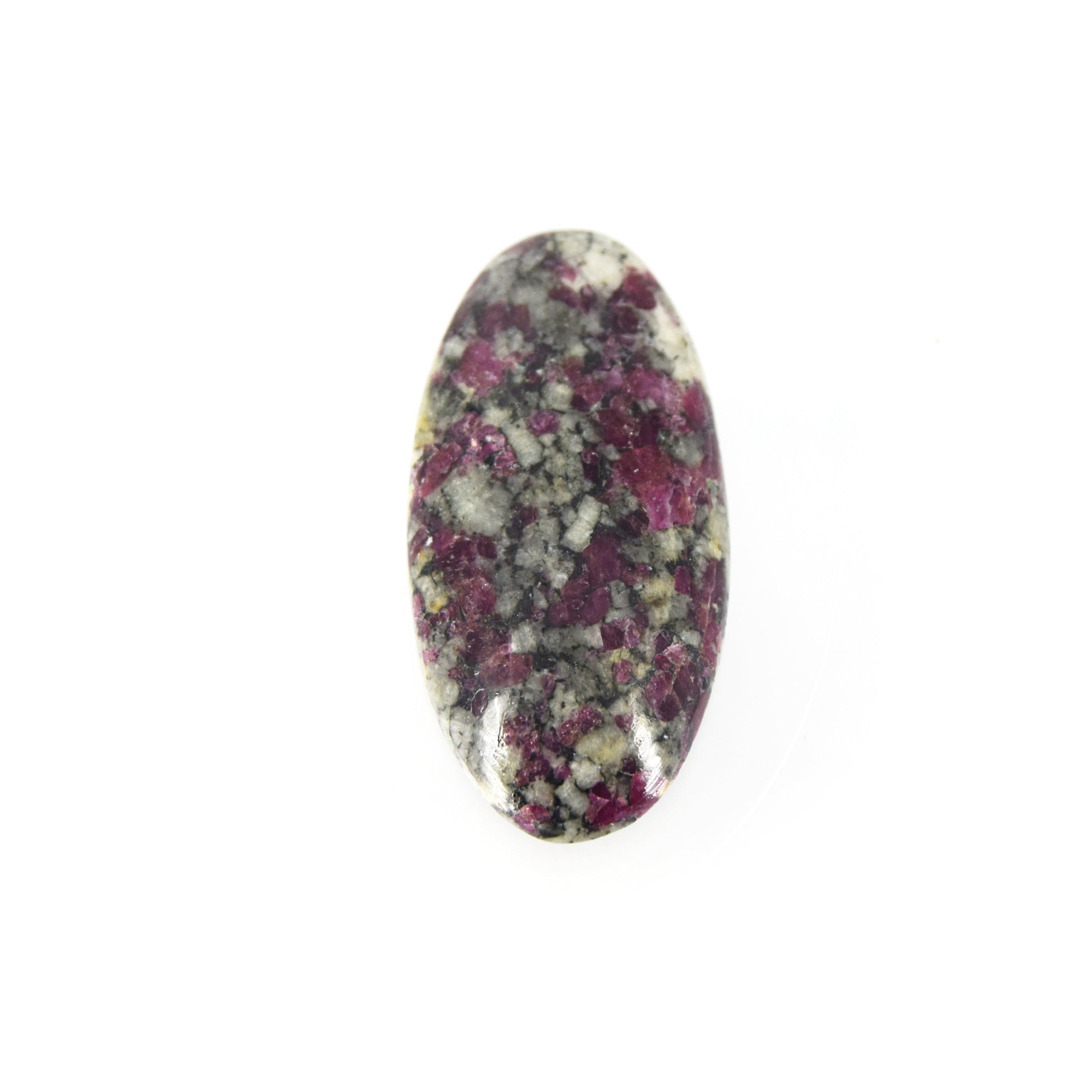 Eudialyte Cabochon | Oval Flat Back Cabochon | 20mm x 42mm - 5mm Dome Height | OOAK Natural Gemstone Cabochon