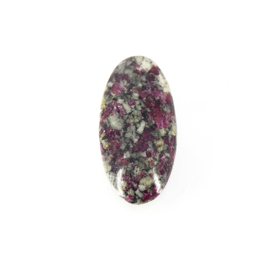 Eudialyte Cabochon | Oval Flat Back Cabochon | 20mm x 42mm - 5mm Dome Height | OOAK Natural Gemstone Cabochon