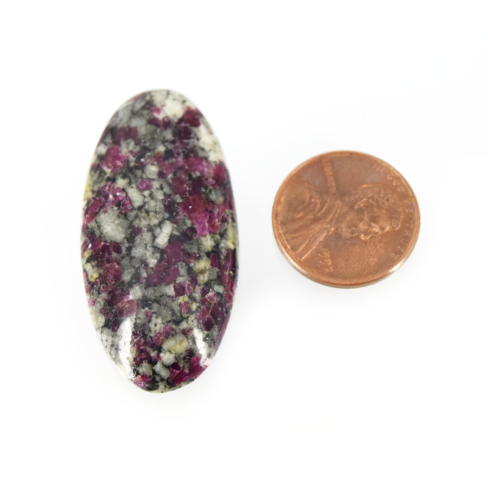 Eudialyte Cabochon | Oval Flat Back Cabochon | 20mm x 42mm - 5mm Dome Height | OOAK Natural Gemstone Cabochon