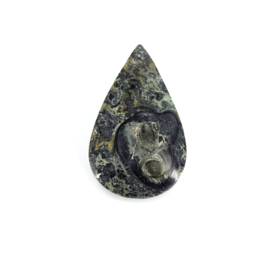 Kambaba Jasper Cabochon | Teardrop Flat Back Cabochon | 31mm x 52mm - 5mm Dome Height | OOAK Natural Gemstone Cabochon