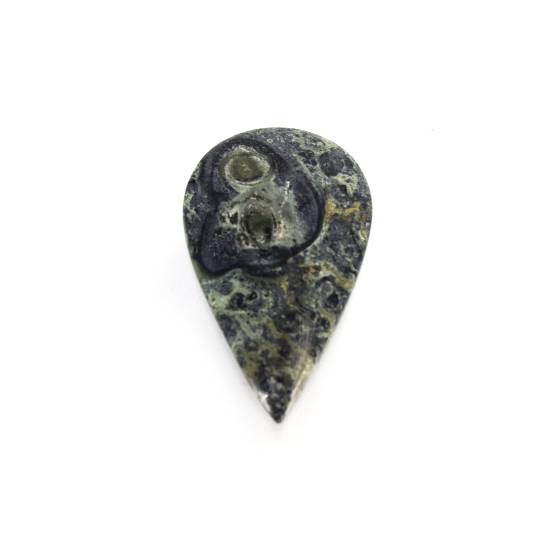 Kambaba Jasper Cabochon | Teardrop Flat Back Cabochon | 31mm x 52mm - 5mm Dome Height | OOAK Natural Gemstone Cabochon