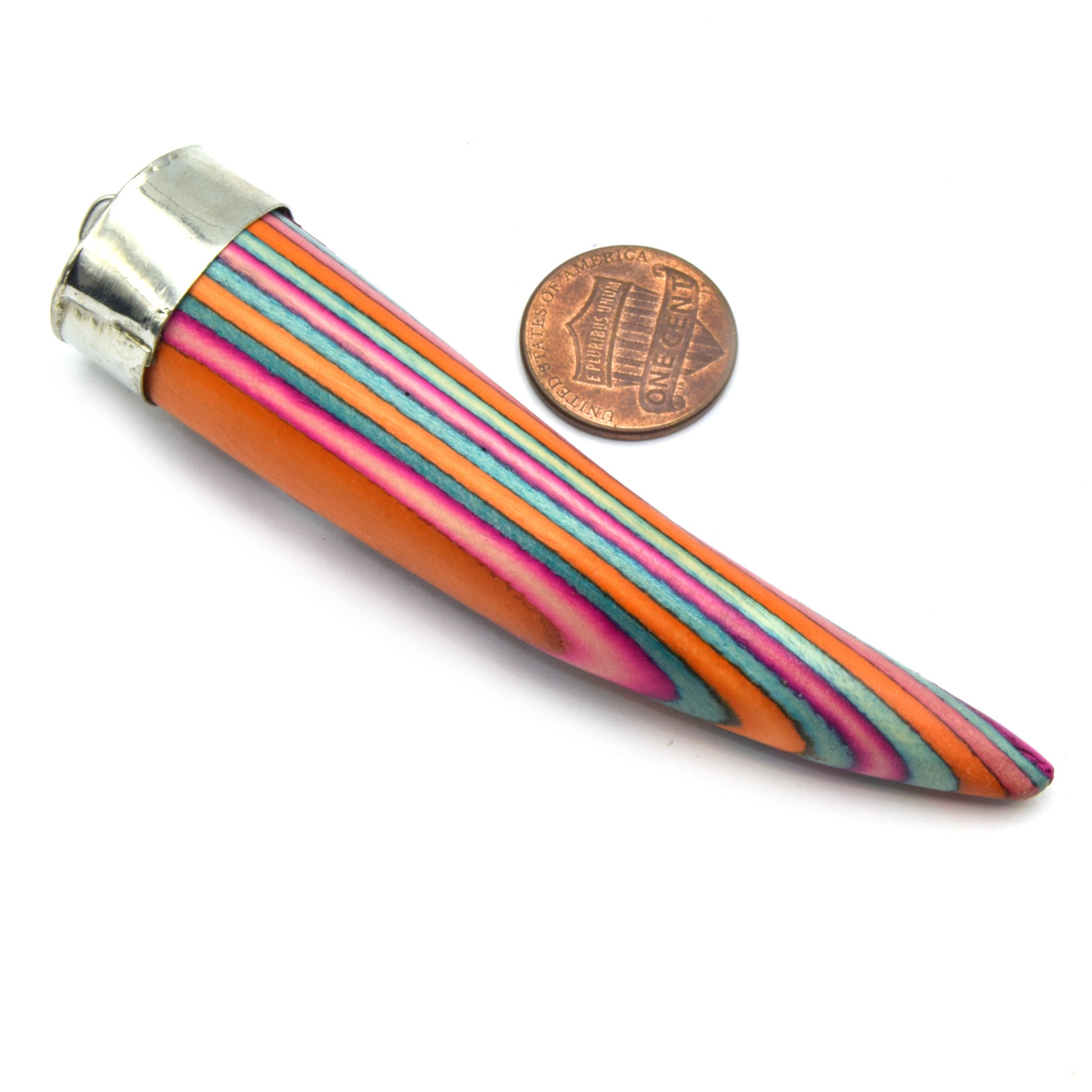 Wooden Tusk Pendants | Flat and Round Tusks | Rainbow Tusks | Striped Tusks | Focal Jewelry Pendant