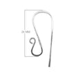 10mm x 24mm -Silver Plated Copper Hammered "S" Shape with Open Hook - High Quality Earring Wire - 8 Pairs Per Pack (16 Pieces Total)