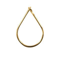 19mm x 28mm - 18k Gold Overlay Pear/Teardrop Shape - High Quality Earring Wire - 4 Pairs Per Pack (8 Pieces Total)