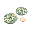 Rattan Jewelry Finding | Handmade Natural Woven Reed Round Jewelry Component | Sold in Pairs