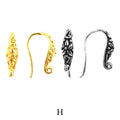 French Hook Earring Wire | High Quality Earring Finding | 18k Gold and Silver Plated Findings