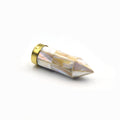 Focal Pendant | Iridescent White Natural Abalone Shell Pointed Spike Pendant with Gold Cap | Jewelry Making Supplies