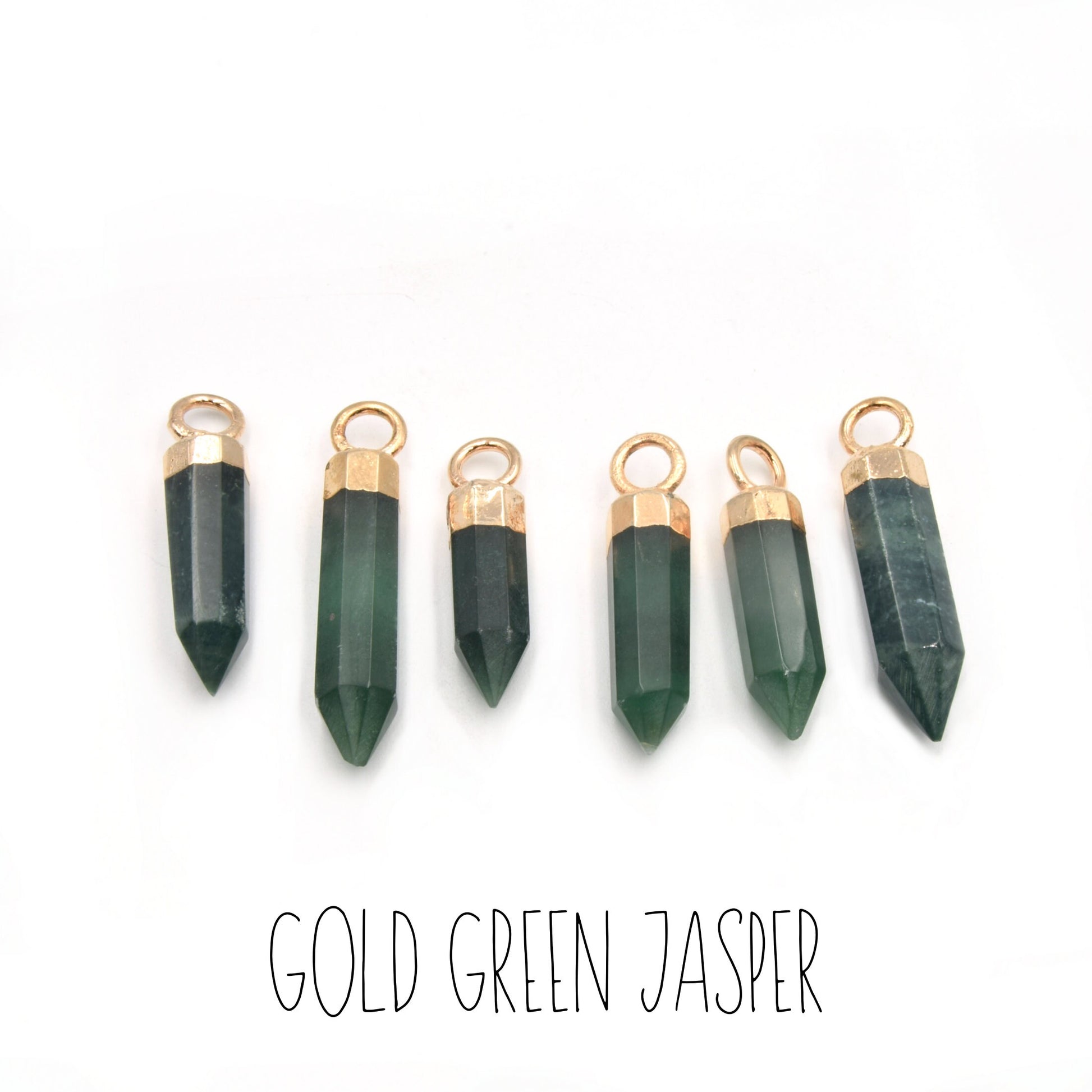 Crystal Point Gemstone Pendant | Electroplated focal charm Pendant | Aventurine Howlite Jasper Lapis Tiger Iron
