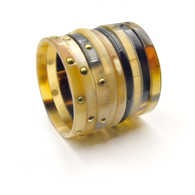 Buffalo Horn Bangles Stackable Bracelets Boho Bracelets Only Beads