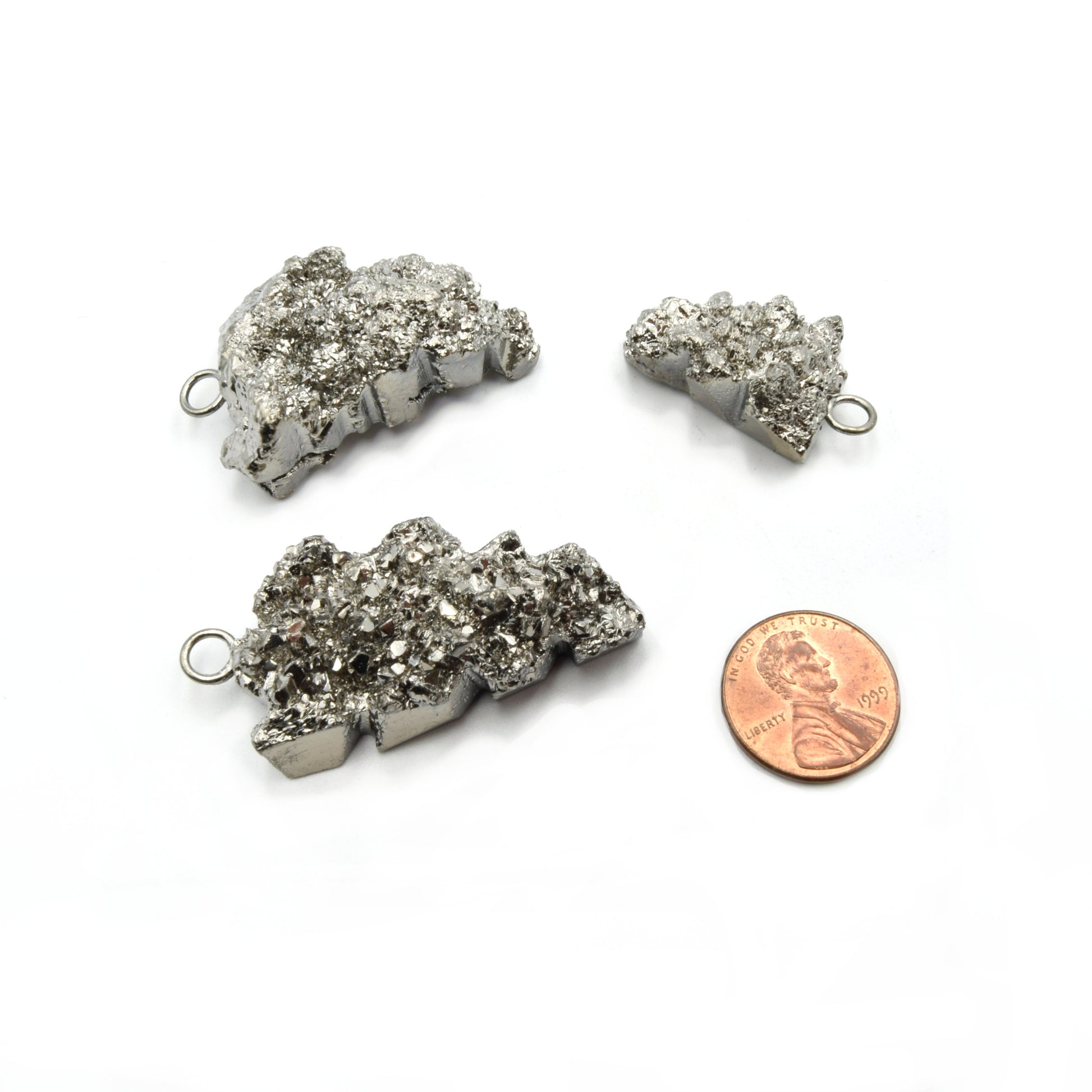 Druzy Pendant | Electroplated Freeform Arrow Shaped | Titanium Druzy Focal Pendant | Necklace Pendant | Jewelry Supplies