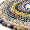 Druzy Beads | Round Matte Druzy Agate Beads | 6mm 8mm 10mm 12mm | Loose Beads | Beads By The Strand