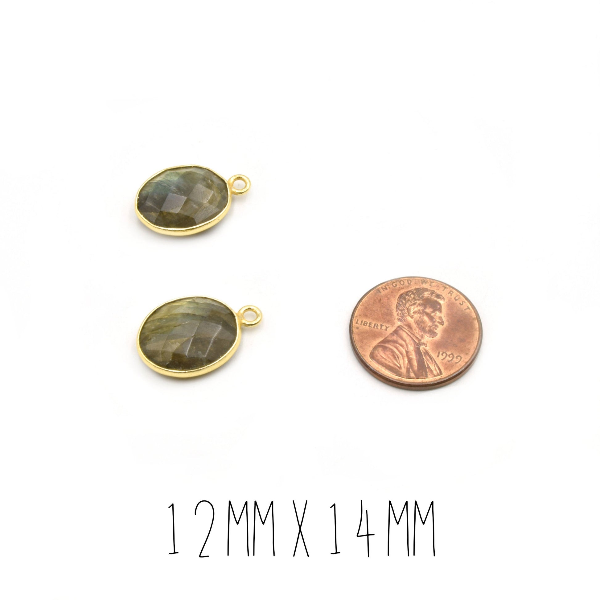 Oval Labradorite Bezel | 8mm, 10mm, 12mm, 14mm, 16mm, 18mm, 20mm | Gold, Silver, Gunmetal Labradorite Focals