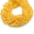 Citrine Beads | Smooth Round Gemstone Beads | 6mm, 8mm, 10mm, 12mm