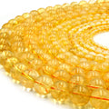 Citrine Beads | Smooth Round Gemstone Beads | 6mm, 8mm, 10mm, 12mm