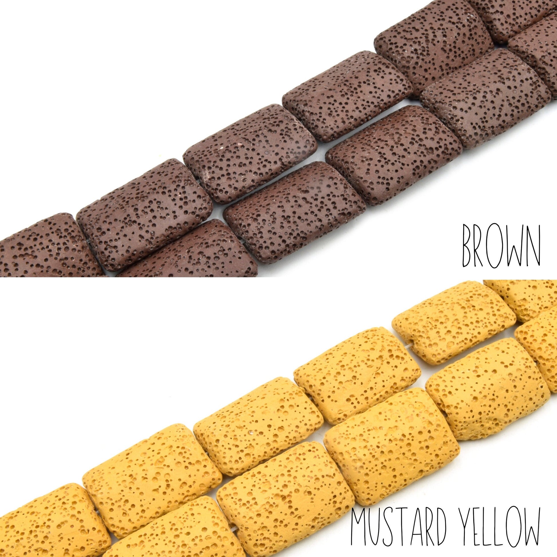 Lava Beads | Rectangle Shaped Beads | Essential Oil Diffuser Beads | Diffuser Jewelry