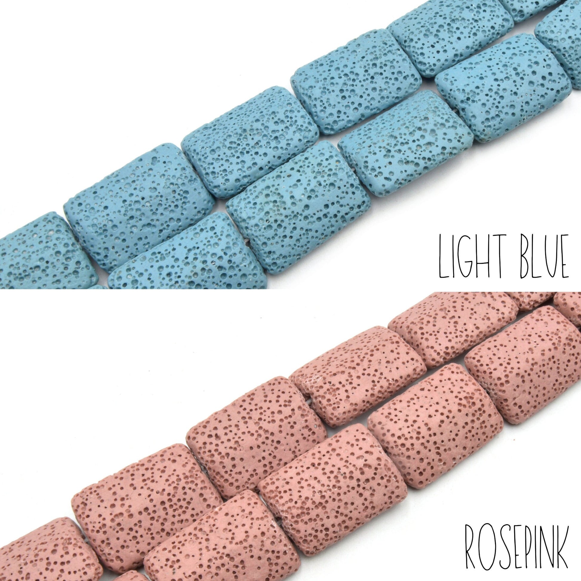 Lava Beads | Rectangle Shaped Beads | Essential Oil Diffuser Beads | Diffuser Jewelry