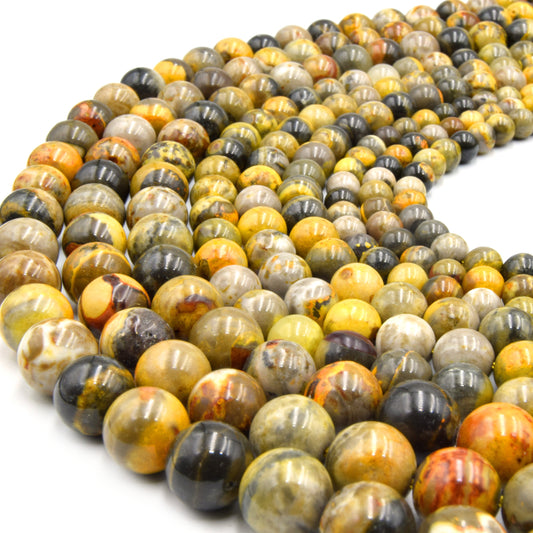 Bumble Bee Jasper Beads | 4mm 6mm 8mm 10mm 12mm Beads | Wholesale Beads and Beading Supplies