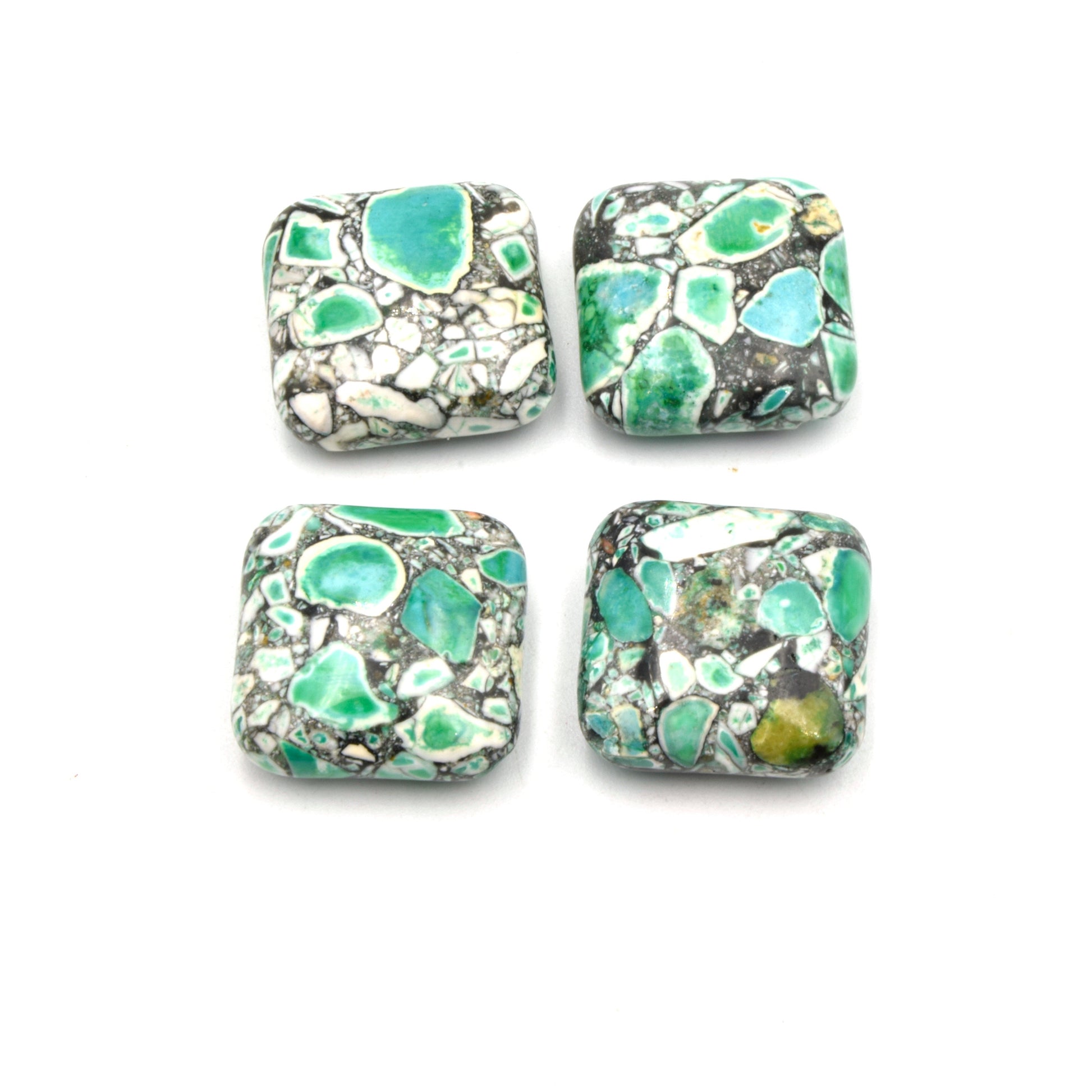 Sea Sediment Jasper Beads | Aqua Terra Jasper Shapes | Heart Bead | Oval Bead | Square Bead