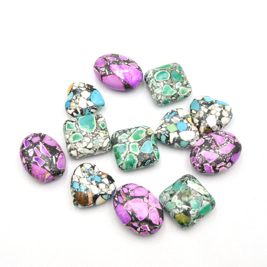 Sea Sediment Jasper Beads | Aqua Terra Jasper Shapes | Heart Bead | Oval Bead | Square Bead