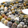 Ocean Jasper Beads | Smooth Round Gemstone Beads | 4mm 8mm 10mm | Wholesale Beads