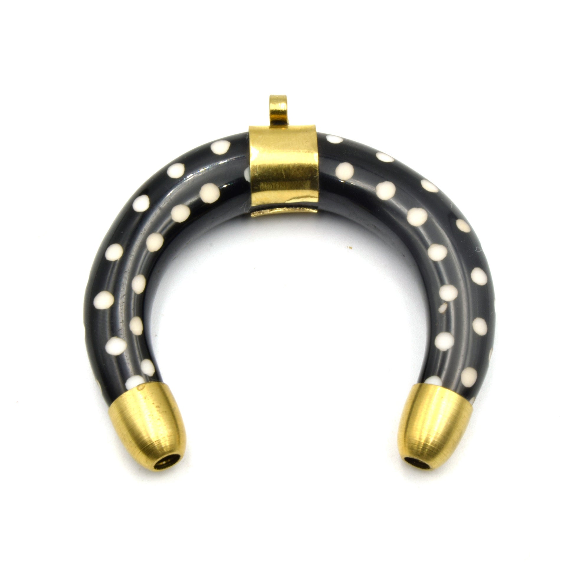 Crescent Pendant | Acrylic Colored Focal Pendant | White Crescent Brown Crescent Peach Crescent Black Crescent