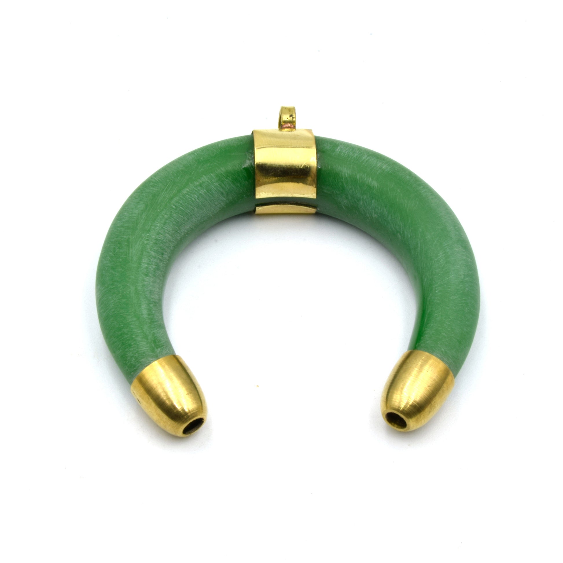 Matte Crescent Pendant | Acrylic Colored Focal Pendant |  Brown Crescent Red Crescent Blue Crescent Green Crescent Black Crescent