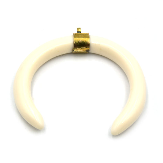 Crescent Pendant | Acrylic Focal Pendant | 3 inch Crescent | White Crescent, Black Crescent | Necklace Pendant