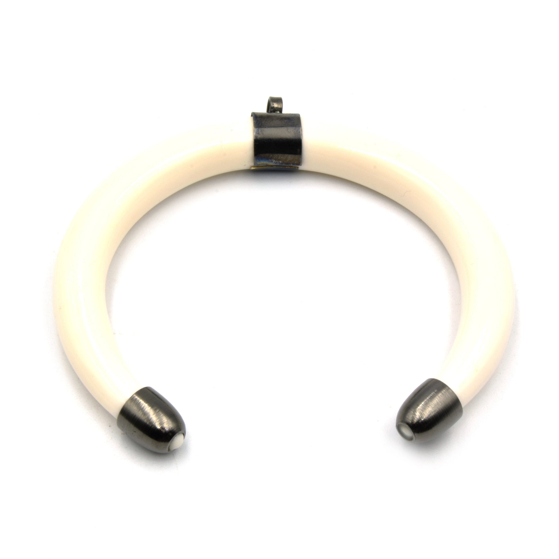 Crescent Pendant | Acrylic Colored Focal Pendant | White Off White Brown Peach Black Crescent