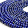 Lapis Lazuli Beads | Glossy Rondelle Natural Blue Lapis Beads | Gemstone Beads  - 5mm 6mm 8mm