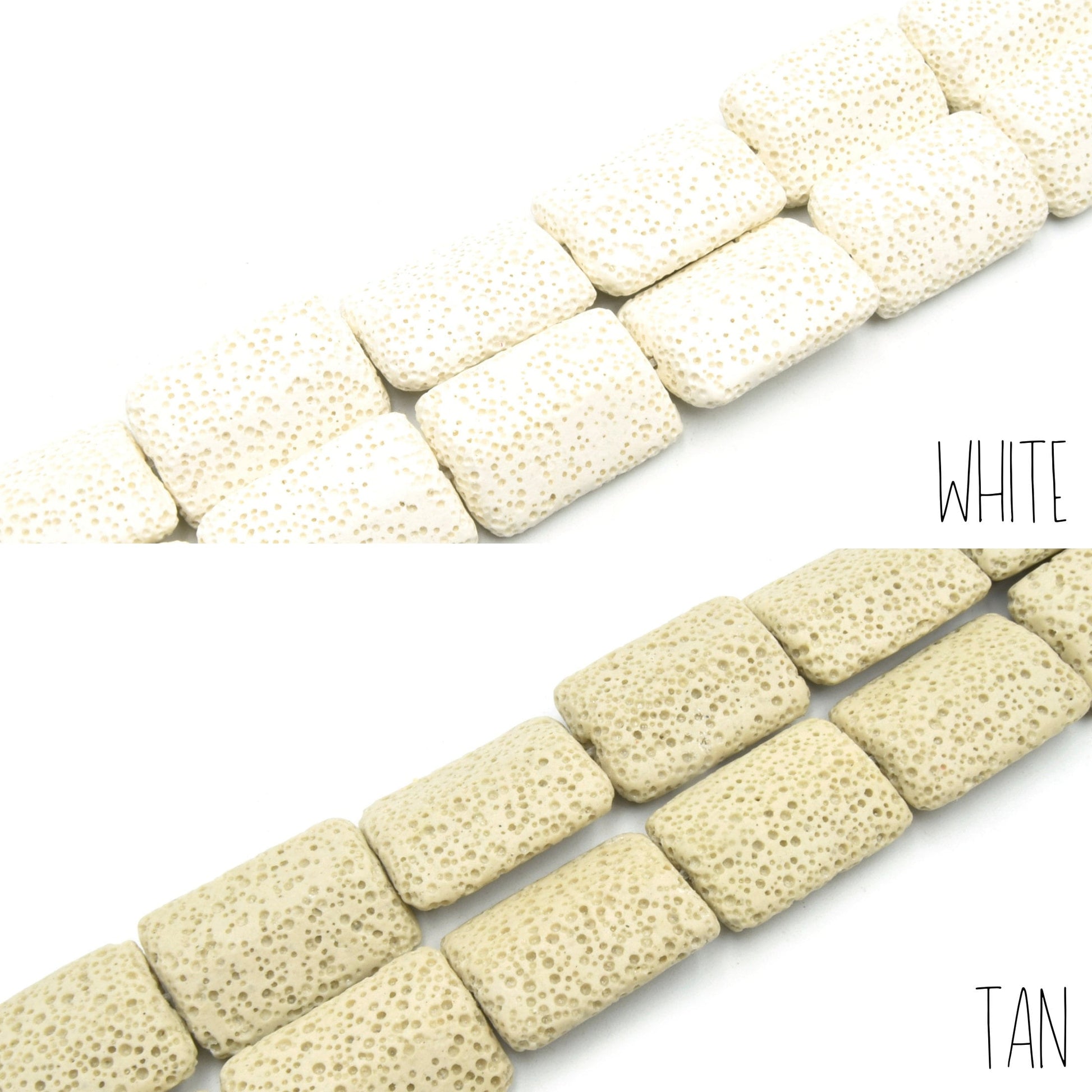 Lava Beads | Rectangle Shaped Beads | Essential Oil Diffuser Beads | Diffuser Jewelry