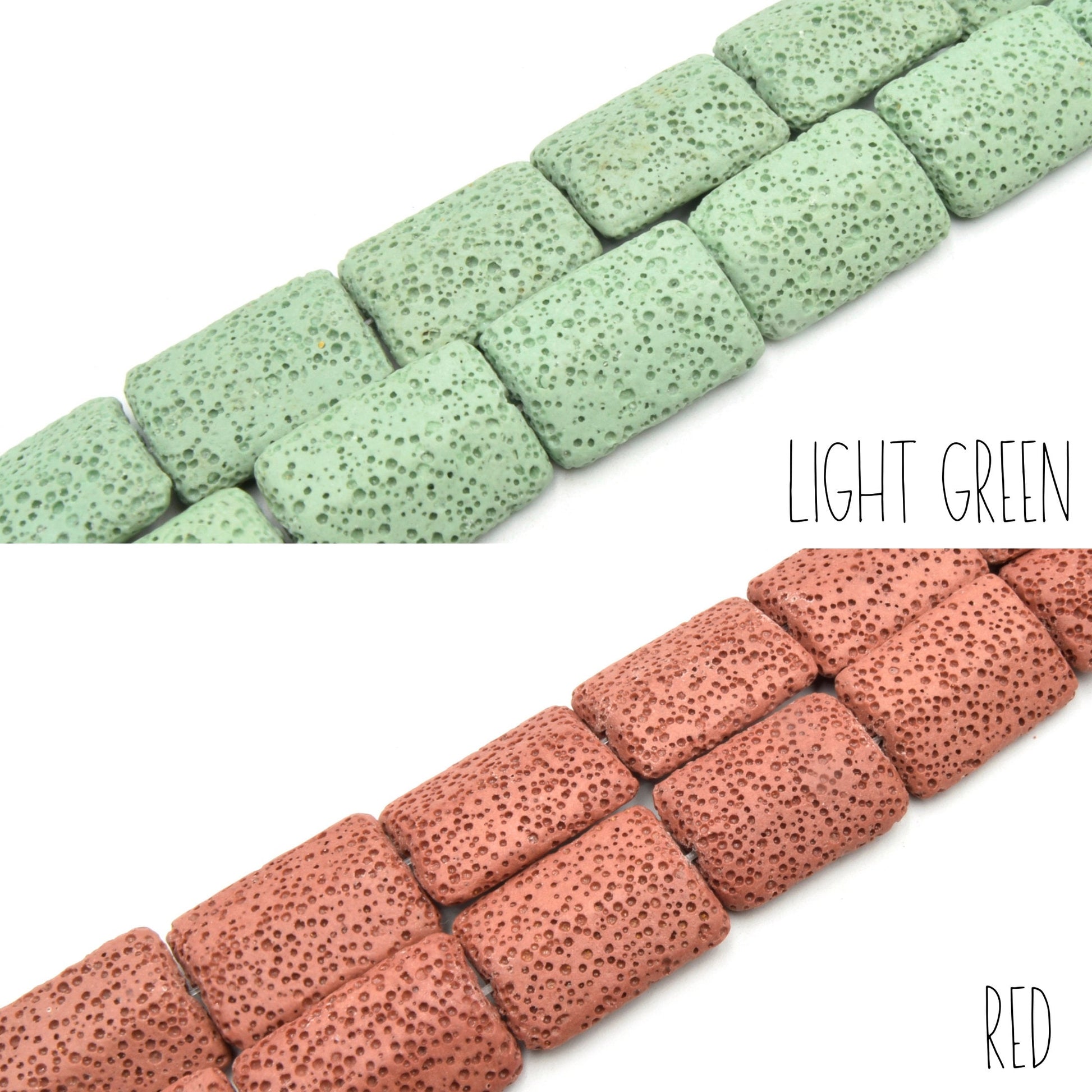 Lava Beads | Rectangle Shaped Beads | Essential Oil Diffuser Beads | Diffuser Jewelry