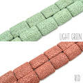 Lava Beads | Rectangle Shaped Beads | Essential Oil Diffuser Beads | Diffuser Jewelry