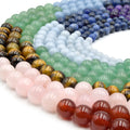 Chakra Beads | Lapis Lazuli, Tiger Eye, Carnelian, Aquamarine, Aventurine, Rose Quartz, Amethyst | Mixed Gemstone Beads | 6mm, 8mm, 10mm