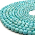 Russian Amazonite Beads | AAA Blue Amazonite | Round Smooth Beads | Wholesale Beads | 6mm, 8mm, 10mm
