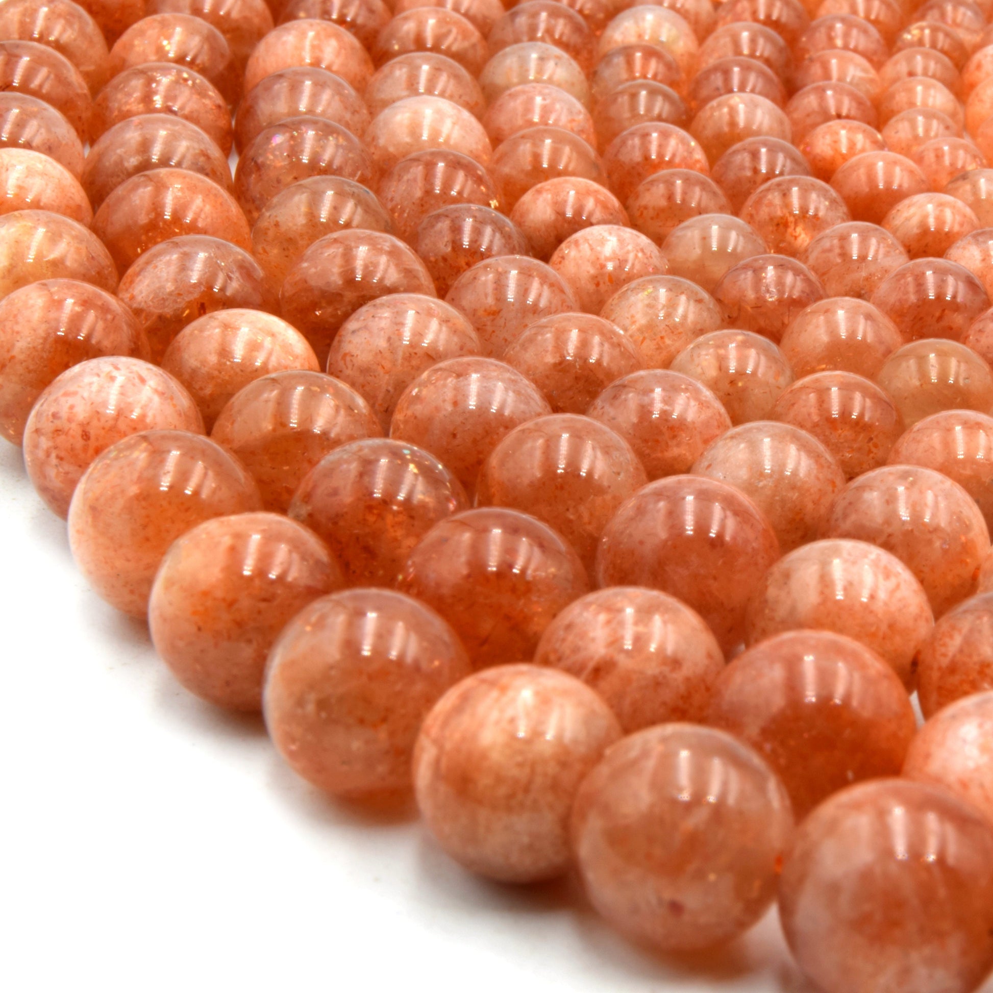 AAA Sunstone Beads  | 5mm, 6mm, 7mm, 8mm, 9mm | Round Smooth Sunstone Beads