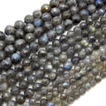 Faceted Labradorite Beads | 6mm, 8mm, 10mm | AAA Labradorite Beads