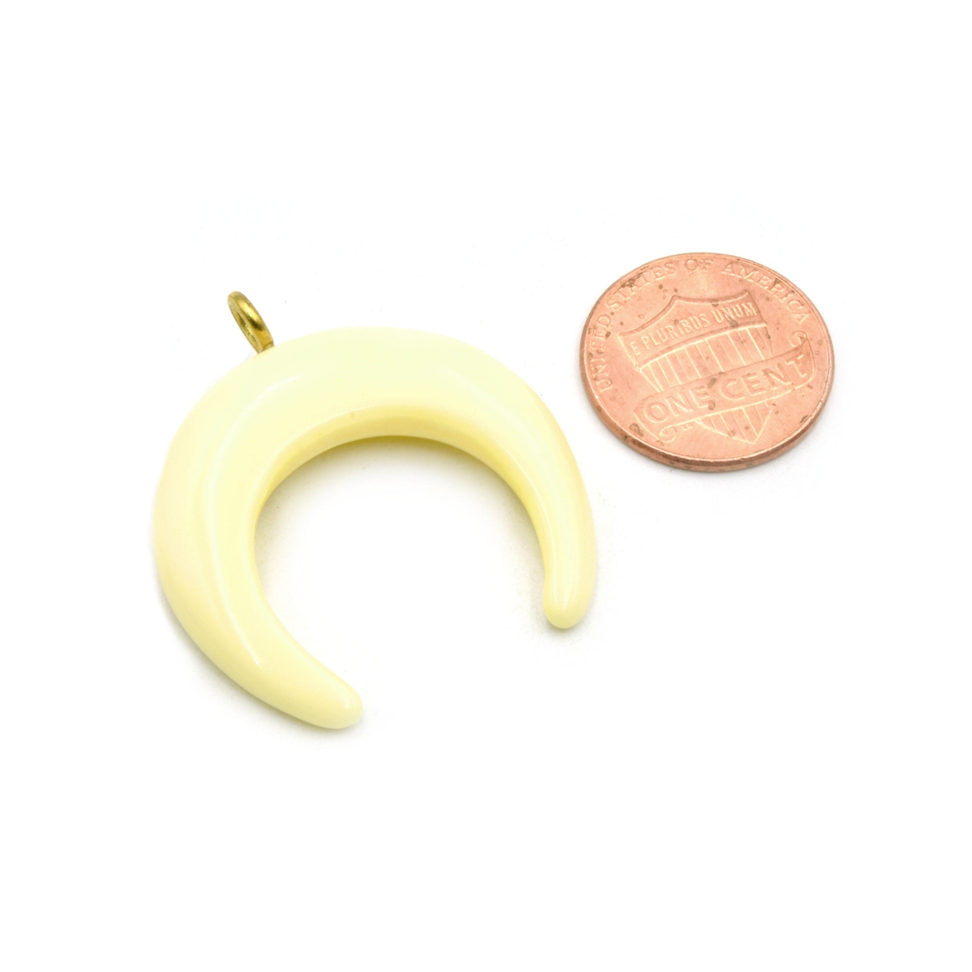 Crescent Pendant | Acrylic Colored Focal Pendant | Jewelry Components 